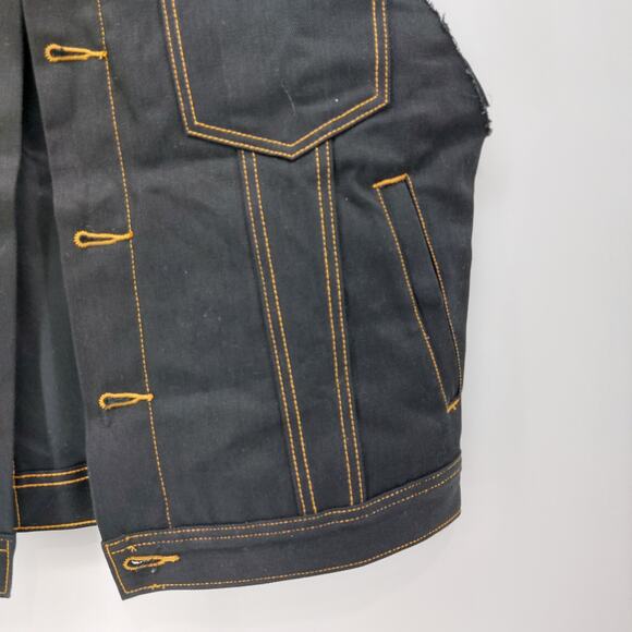 Rebel Reaper Clothing Co Denim Vest Cut off Sleeves Cotton L - Picture 8 of 16